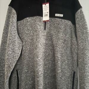 Eddie Bauer Men's Black and Gray Sweater NWT never worn